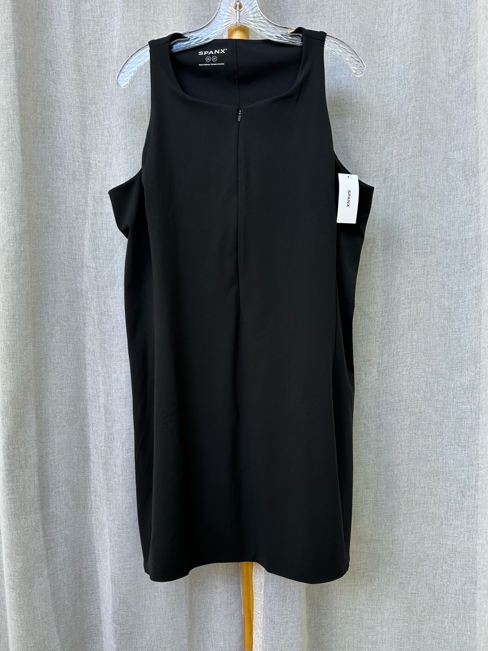 NWT, SPANX Black Sleeveless Shift Dress